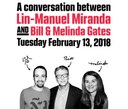 A conversation between Lin-Manuel Miranda and Bill and Melinda Gates at Hunter College