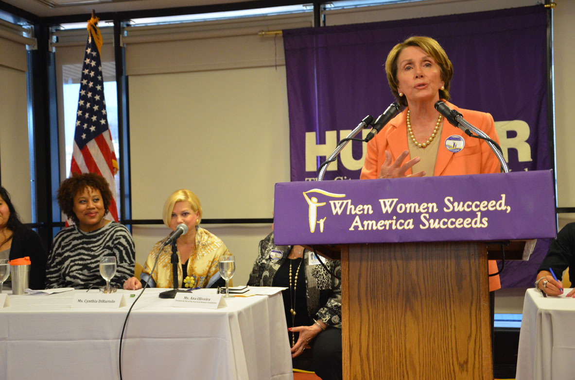 President Raab Welcomes Leader Nancy Pelosi, New York Lawmakers to Hunter to Advocate for Women’s Economic Security