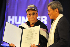 Dalai Lama at Hunter in 2012