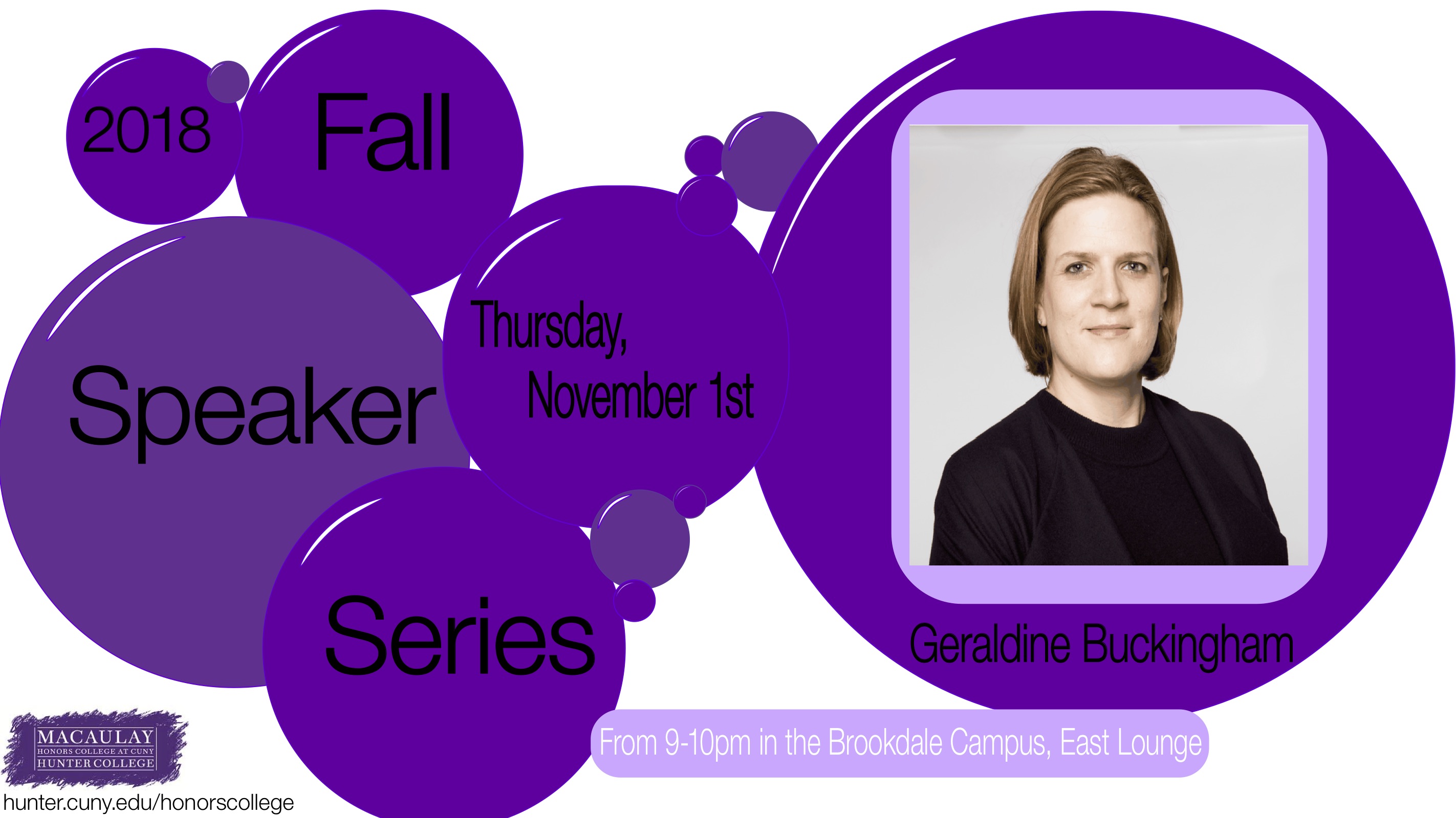 Fall Speaker Series: Geraldine Buckingham