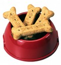 Dog dish with biscuits