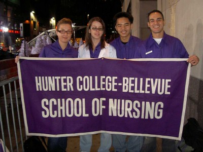 Students with HBSON banner