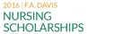 FA Davis Nursing Scholarships 2016