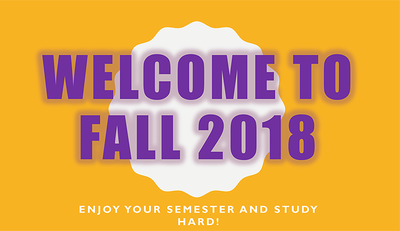 Welcome to the 2018 Fall Term